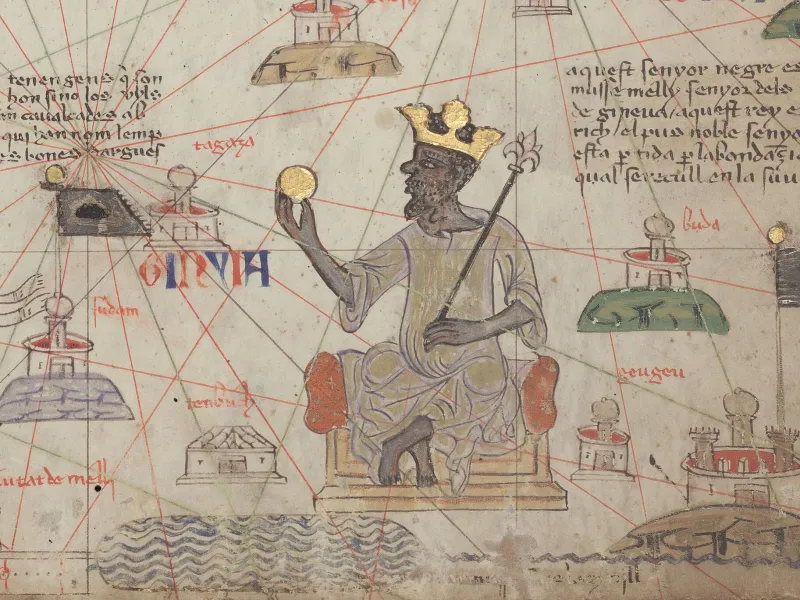 Mansa Musa as drawn in the Catalan Atlas (1375)